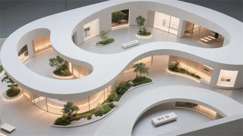 自然交互，智慧共生——合肥寵物用品廠(chǎng)產(chǎn)品展廳裝修設(shè)計(jì)效果圖