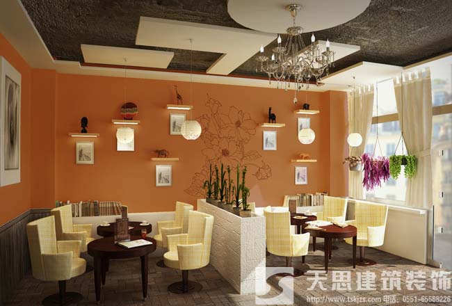咖啡店裝修設計與環(huán)境融為一體