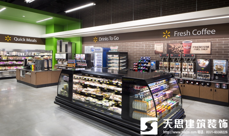 合肥比那里的裝修設計時尚與實用的結(jié)合，便利店裝修，便利店設計